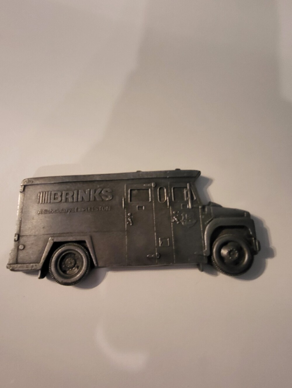 Vintage BRINKS Armored Truck Paperweight Cast Metal Collectable Advertising